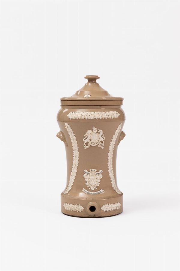 Grande vaso con coperchio in ceramica - Inghilterra XIX sec.