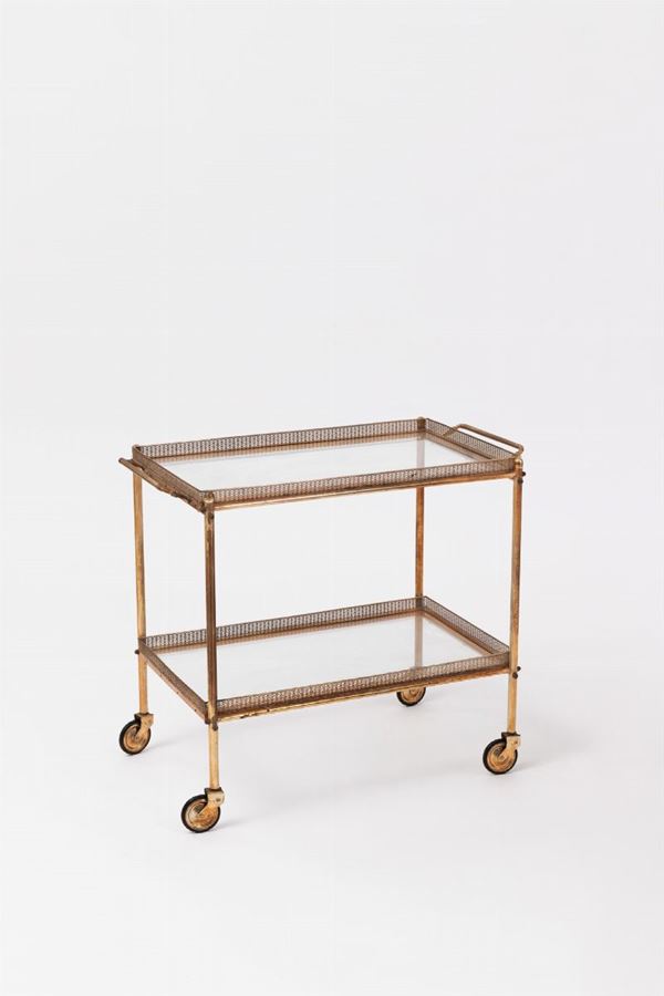 Carrello con piani in vetro