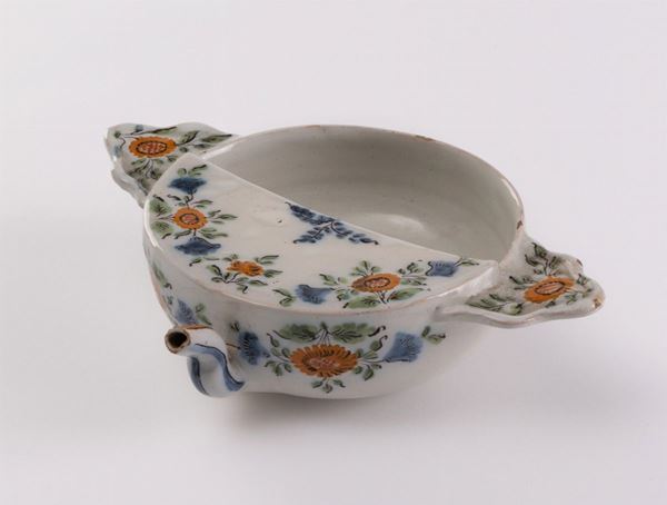 Paiola in maiolica di Bassano XVIII sec.