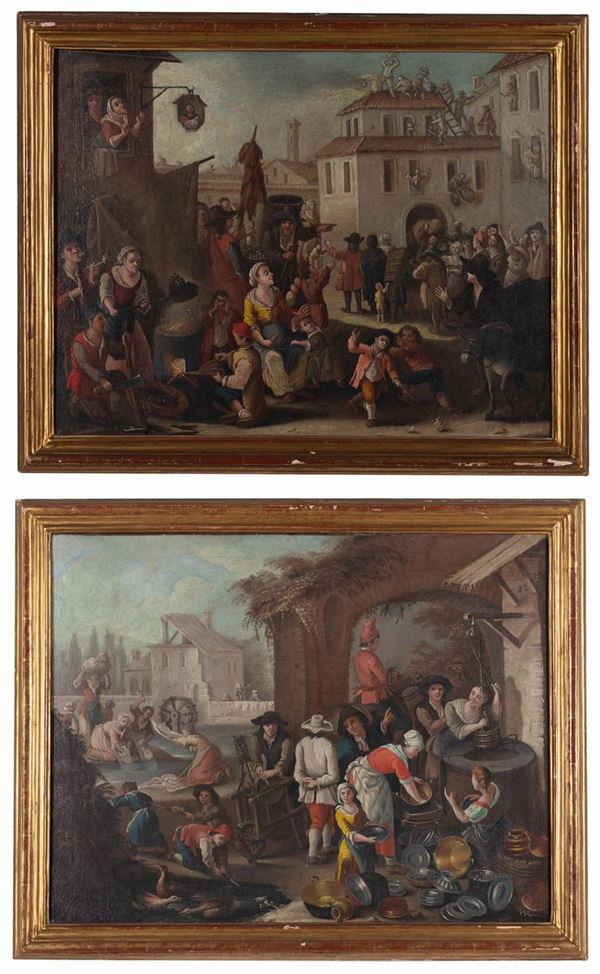 Carlo Pascal D'Illonza detto il Cavalier Pascal - Due scene di genere nella vecchia Torino