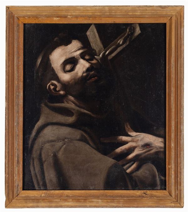 Pittore del XVIII secolo - San Francesco in preghiera