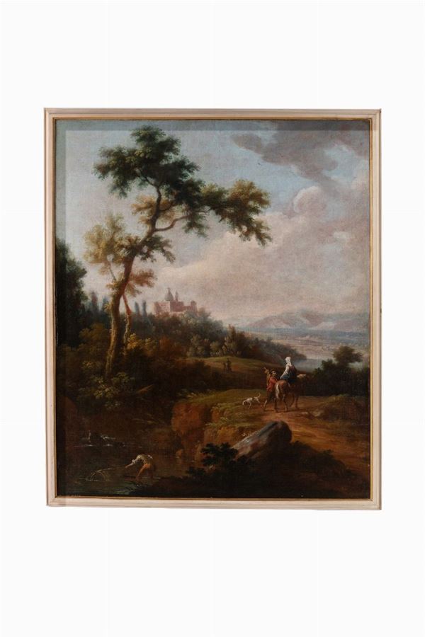 Vittorio Amedeo Cignaroli - Paesaggio con figure