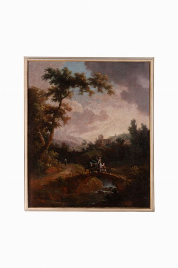Vittorio Amedeo Cignaroli - Paesaggio con figure