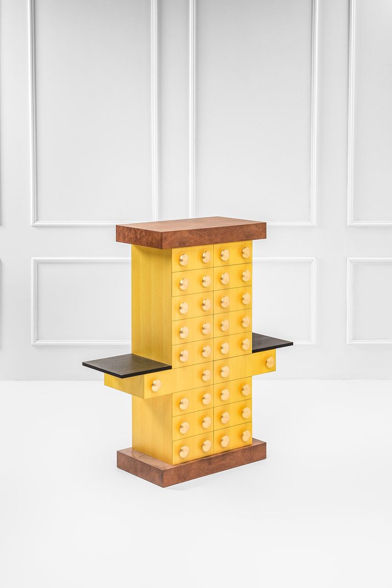 Ettore Sottsass - Cassettiera Mod. Mobile Giallo