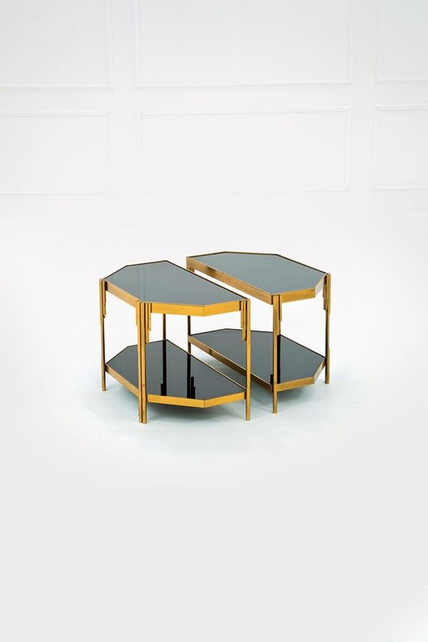 Luciano Frigerio : Due tavolini d&#39;appoggio mod. A  - Asta Design - Incanto Casa d'Aste e Galleria
