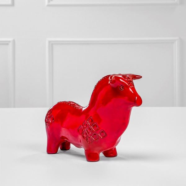 Aldo Londi - Scultura di toro rosso
