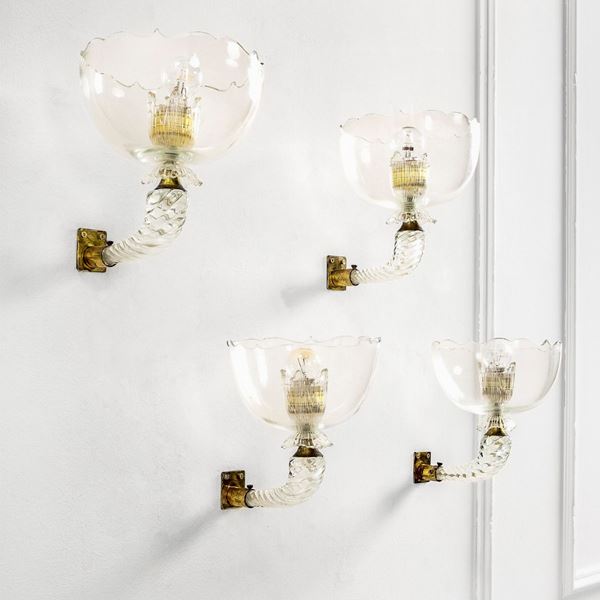 Seguso Vetri d'Arte - Quattro lampade da parete