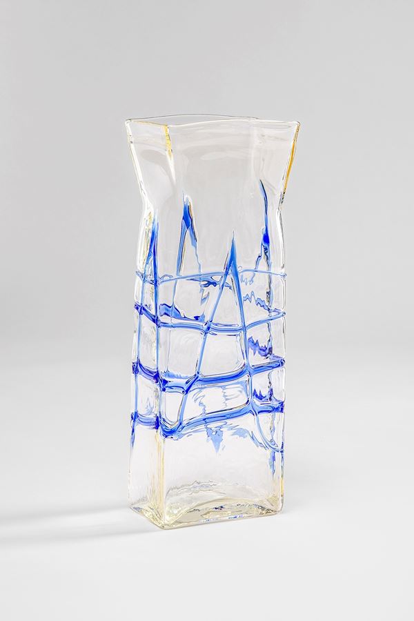 Fulvio Bianconi (attr.) - Grande vaso con fili applicati