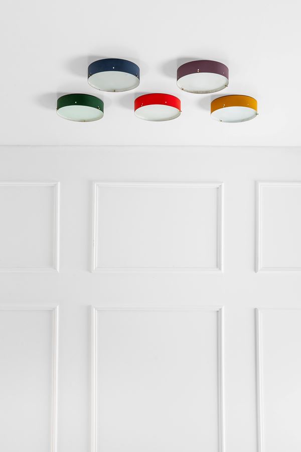 Stilnovo - Cinque lampade da parete o da soffitto mod. C909
