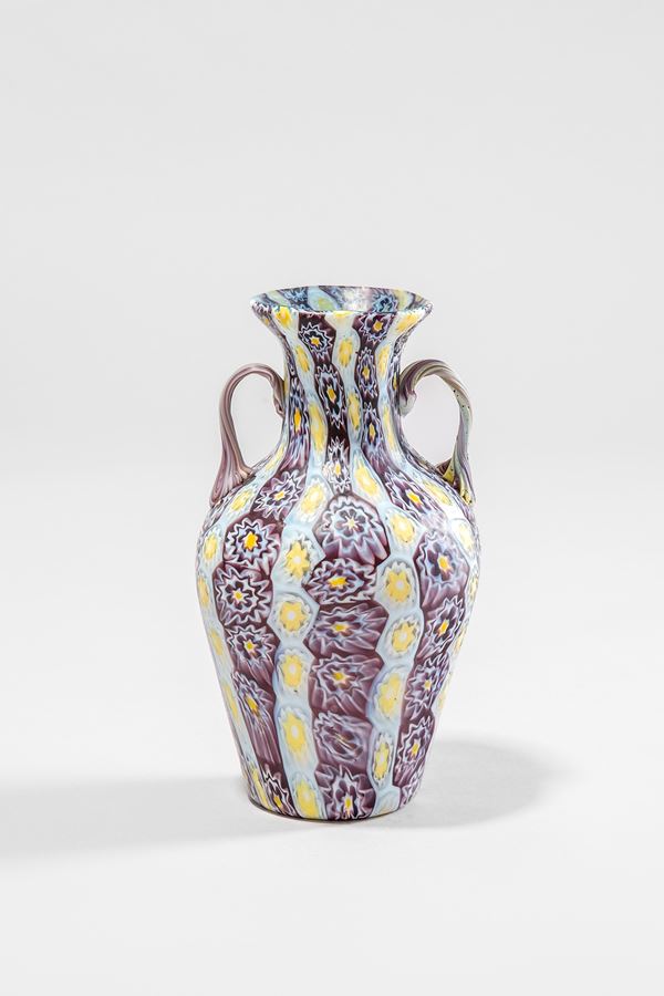 Fratelli Toso - Vaso a murrine con anse