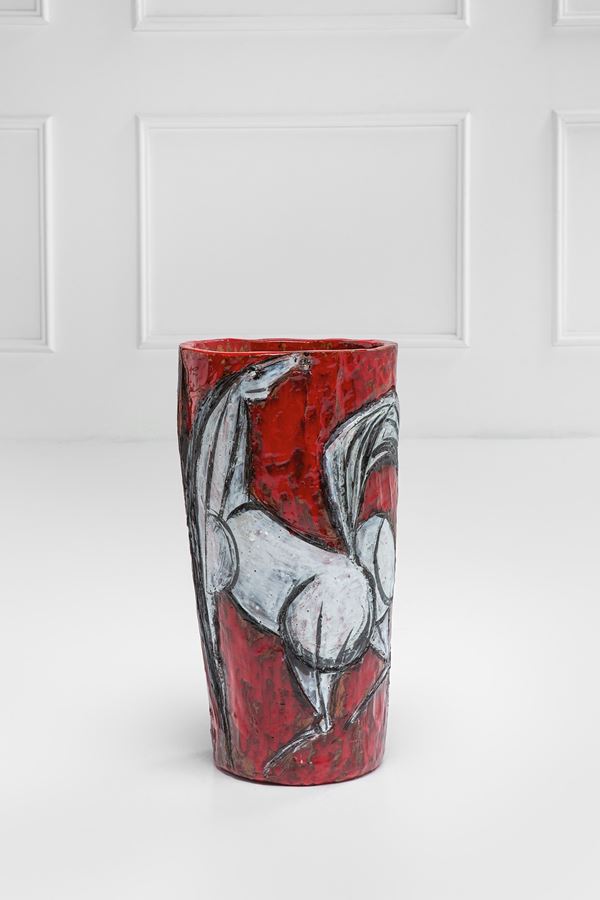 Umberto Ghersi - Portaombrelli con cavalli