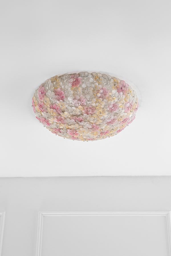 Seguso Vetri d'Arte - Grande lampada a plafone