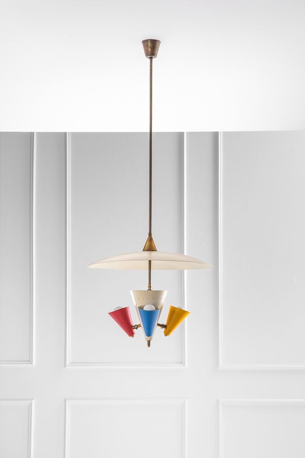 Lampadario conetti colorati