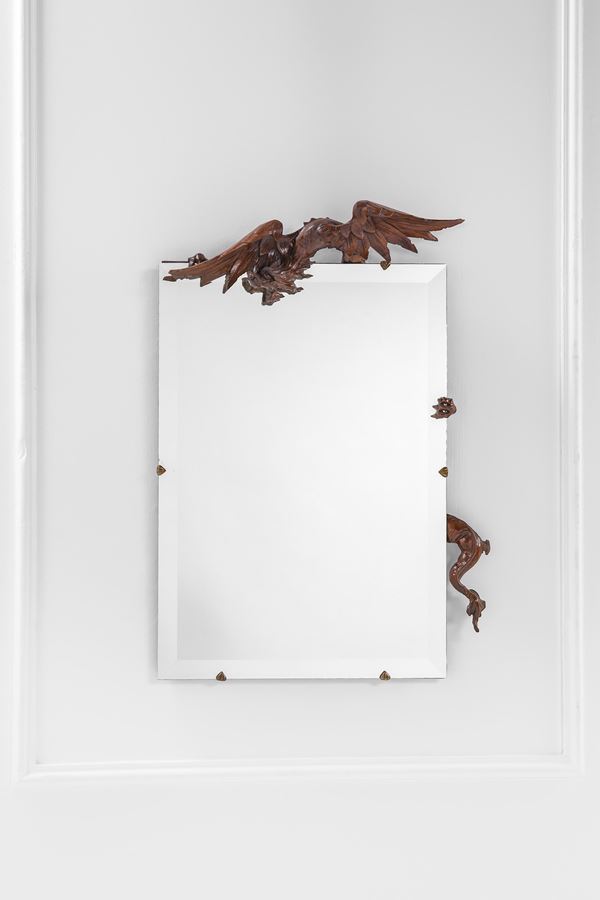 Luigi Brusotti - Specchio con scultura di drago