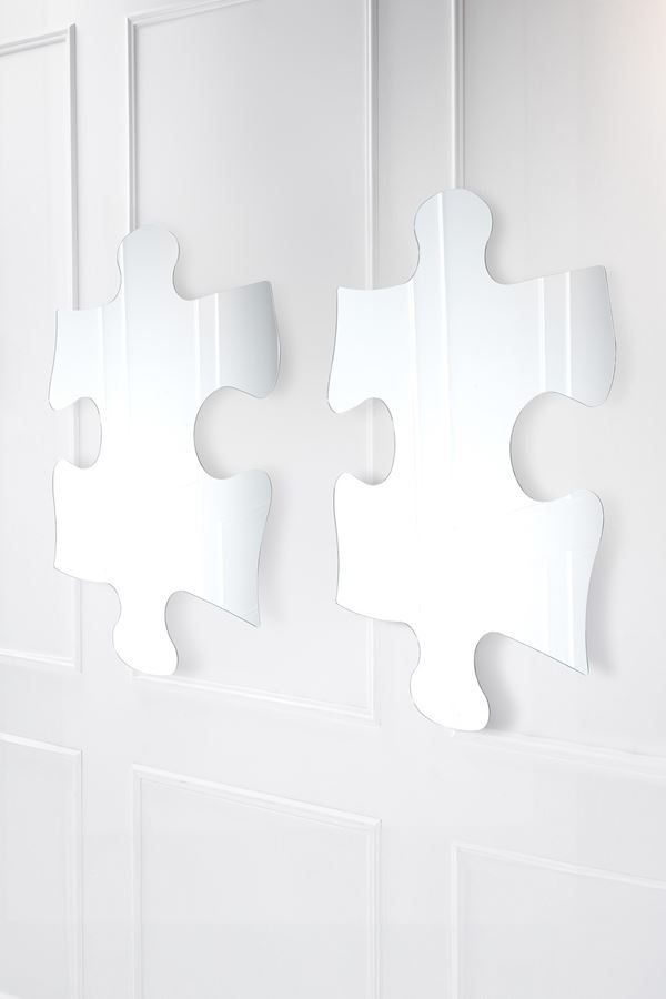Nanda Vigo - Due specchi da parete della serie Puzzle