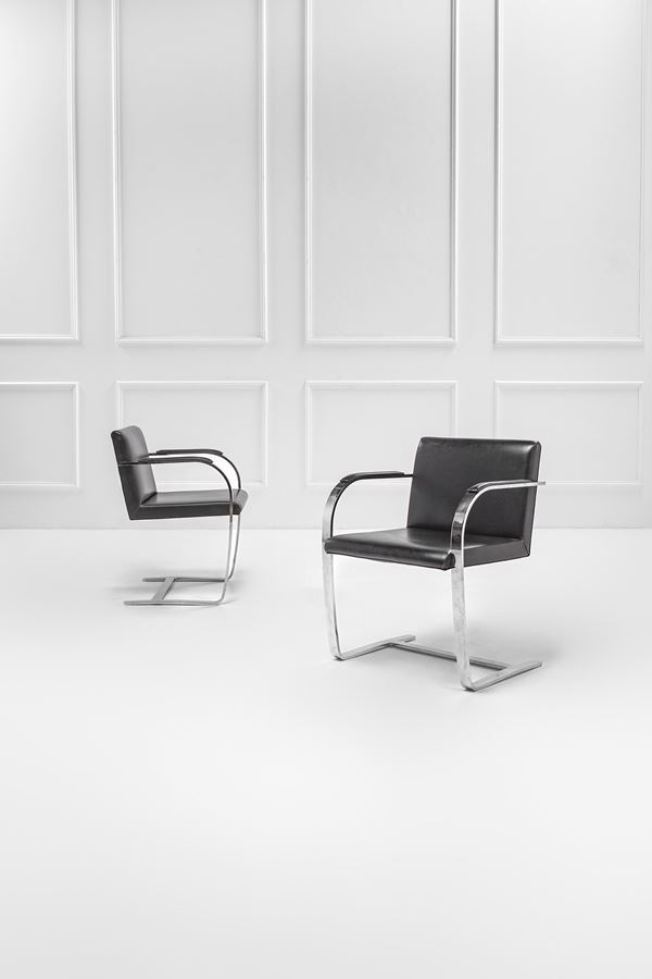 Ludwig Mies Van Der Rohe - Due poltrone mod. MR50 detto Brno