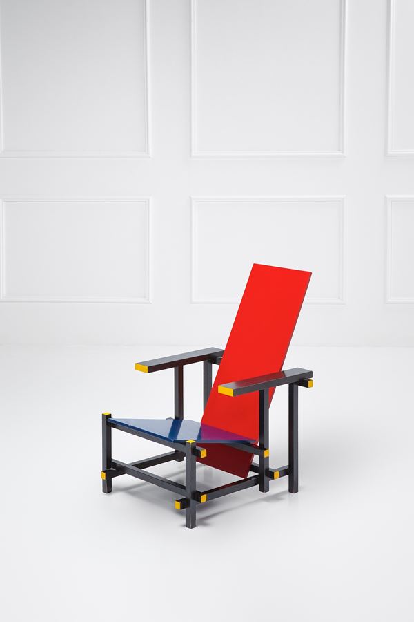 Gerrit Rietveld - Seduta mod. 635 Red and Blue armchair
