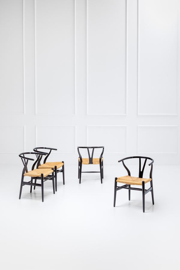 Hans Wegner - Quattro sedie mod. CH24 Wishbone