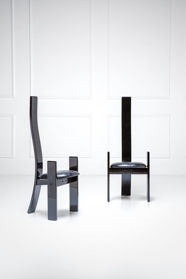 Vico Magistretti - Due sedie scultura mod. Golem