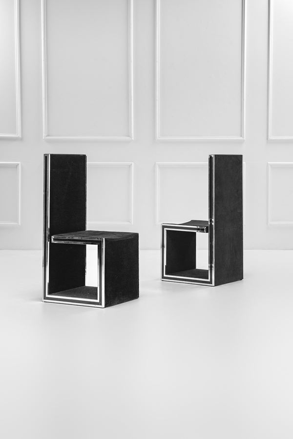 Sandro Petti (attr.) - Due sedie scultura