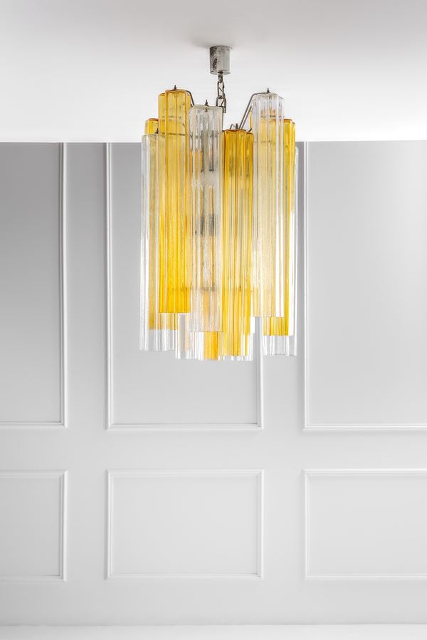 Venini - Lampadario a canne cave