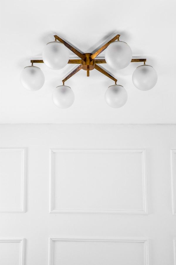 Angelo Lelii - Lampada da soffitto mod. Stella a 6