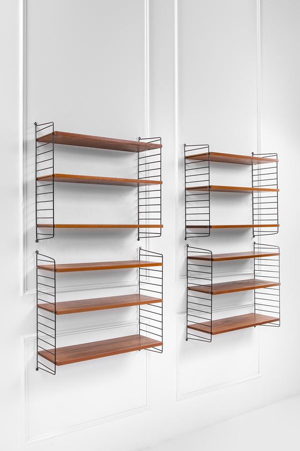 Kajsa &amp; Nisse Strinning - Quattro moduli della libreria pensile della serie String