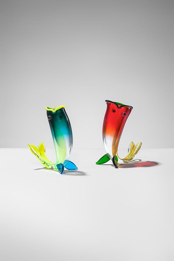 Fulvio Bianconi - Due sculture a guisa di pesce