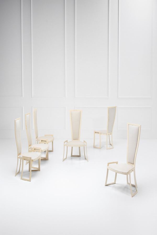 Marzio Cecchi - Sei sedie per sala da pranzo