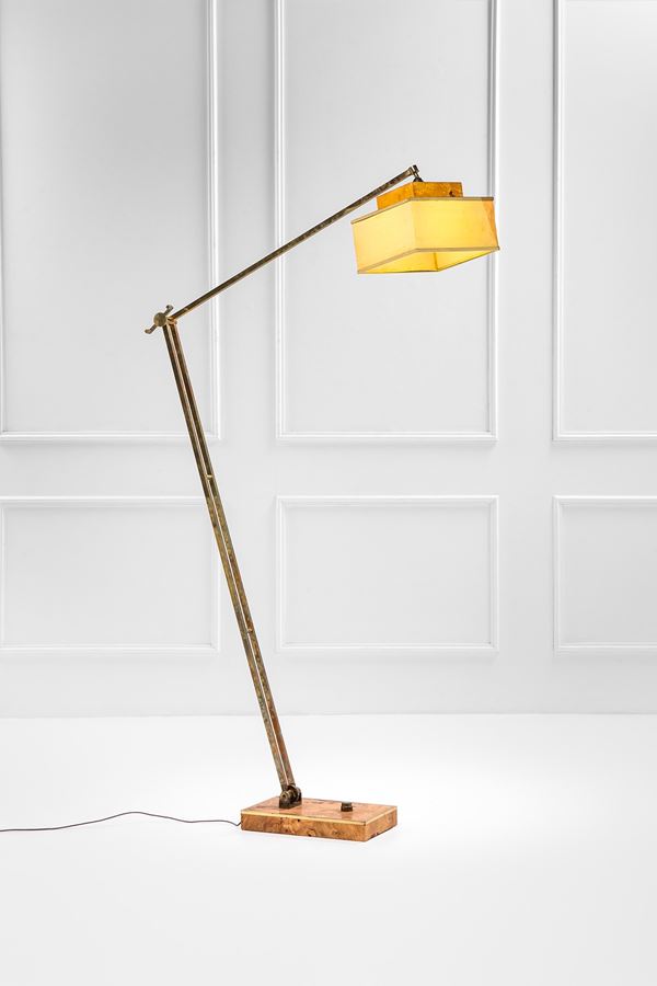Romeo Rega (attr.) - Lampada da terra articolata