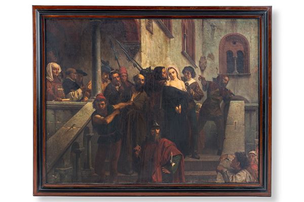 Bartolomeo Giuliano - Fra Dolcino e Margherita condotti al supplizio