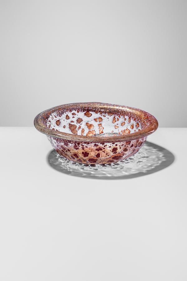 Ercole Barovier - Coppa della serie Porpora Oro
