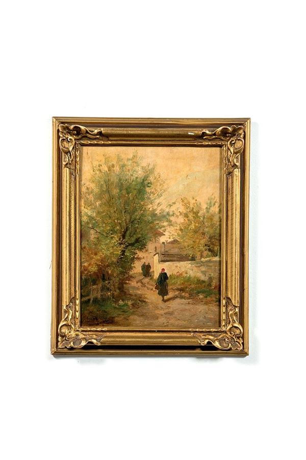 Leonardo Roda : Verso la messa mattutina
Olio  - Asta Antiquariato - Incanto Casa d'Aste e Galleria