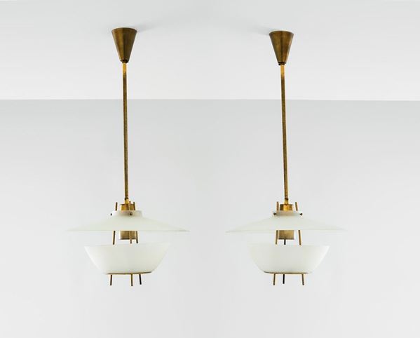 Giuseppe Ostuni (attr.) : Due lampade a sospensione
Vet  - Asta Design - Incanto Casa d'Aste e Galleria