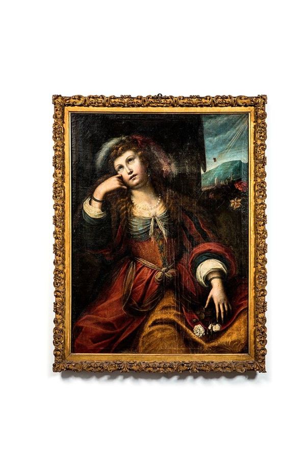 Orsola Maddalena Caccia : Il pentimento di Maria Maddale  - Asta Antiquariato - Incanto Casa d'Aste e Galleria