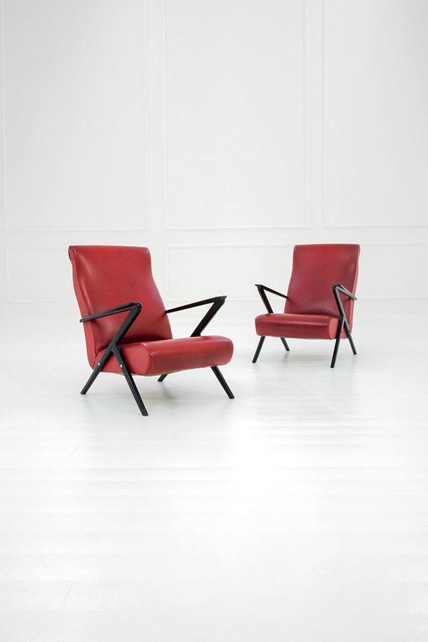 Due poltrone
Legno laccato, o  - Asta Design - Incanto Casa d'Aste e Galleria