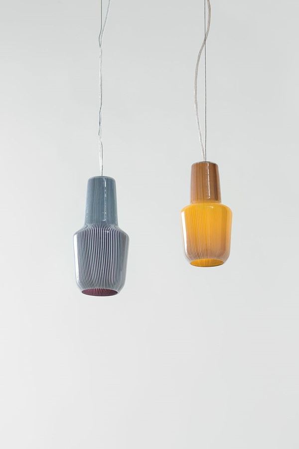 Massimo Vignelli : Due lampade a sospensione mod.  - Asta Design - Incanto Casa d'Aste e Galleria