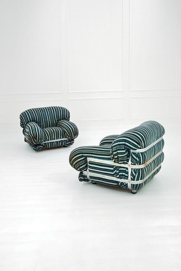 Ico Parisi : Rara coppia di poltrone mod. 3  - Asta Design - Incanto Casa d'Aste e Galleria