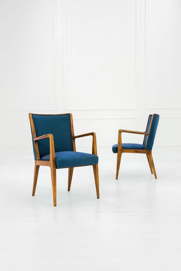 Gio Ponti - Due poltroncine
Legno di noce
