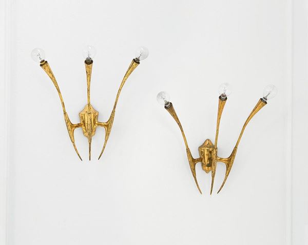 Oscar Torlasco : Due lampade da parete
Ottone   - Asta Design - Incanto Casa d'Aste e Galleria