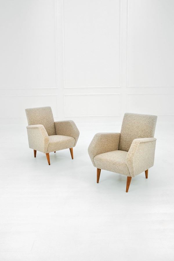 Gio Ponti - Due poltrone mod. 803
Legno d