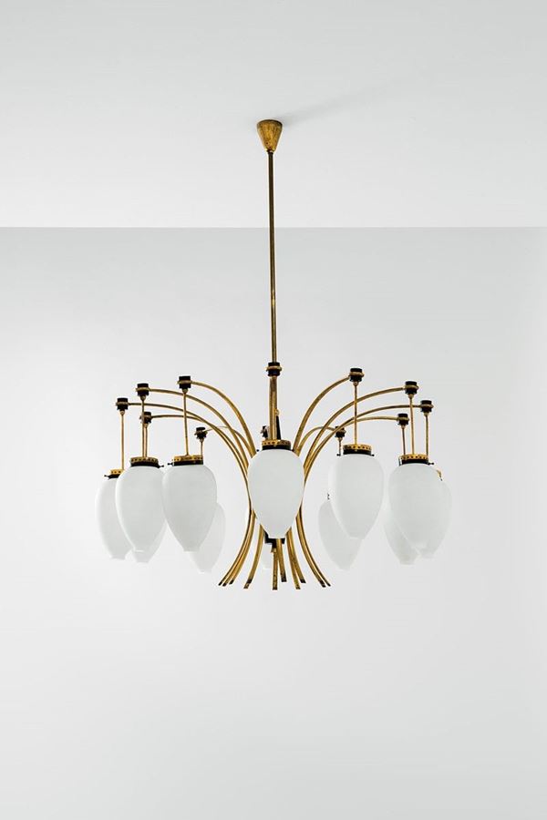 Stilnovo (attr.) : Grande lampadario a 12 luci
O  - Asta Design - Incanto Casa d'Aste e Galleria