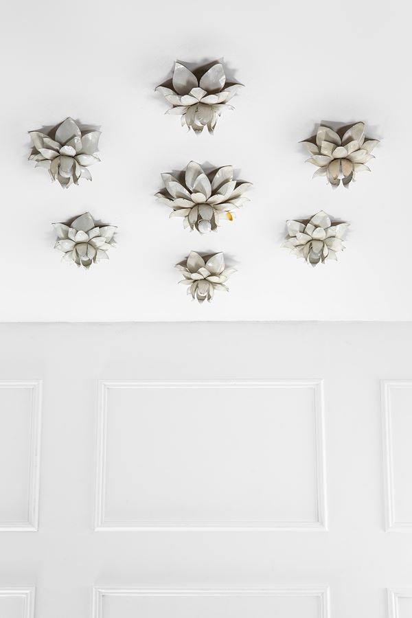 Sergio Terzani (attr.) - Sette lampade da soffitto a fiore