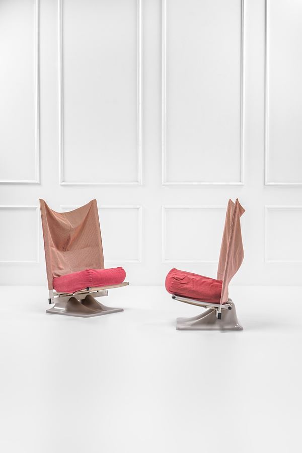Archizoom Associati - Due poltrone mod. AEO