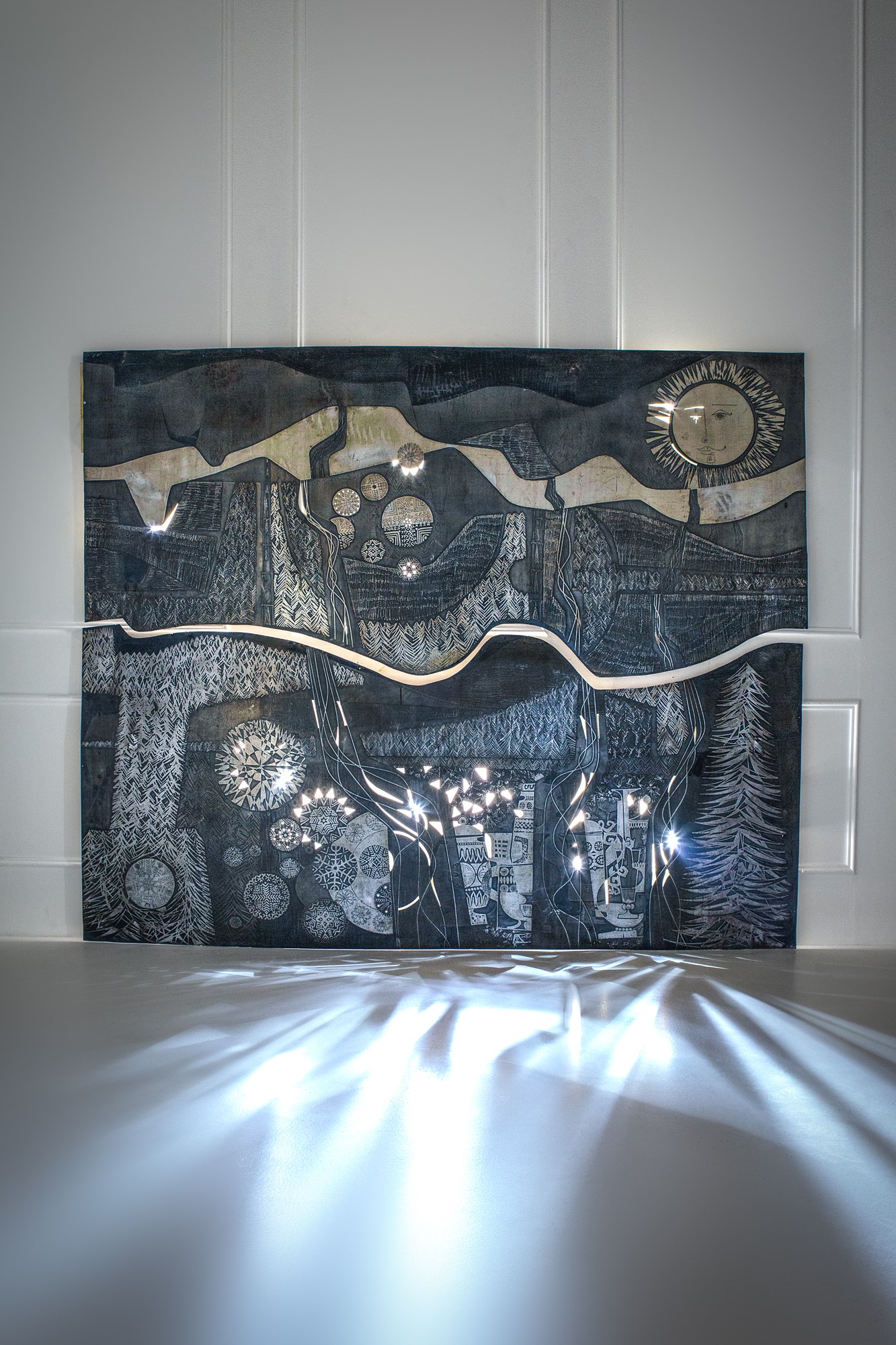 Due grandi pannelli decorativi retroilluminabili