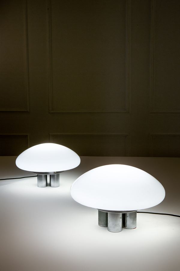 Sergio Mazza - Due lampade da tavolo mod. Magnolia