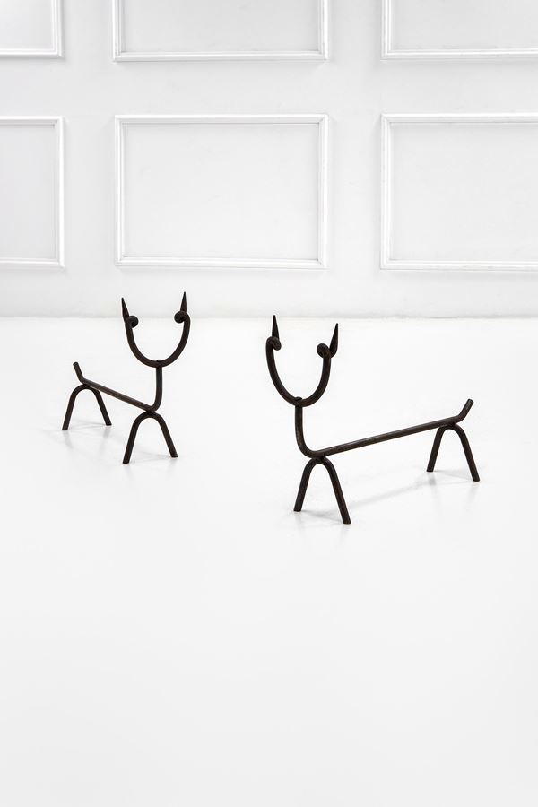 Gio Ponti - Due alari da camino
