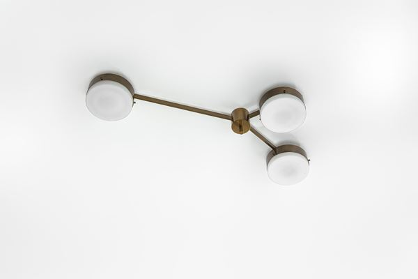 Angelo Lelii - Lampada da soffitto a tre luci