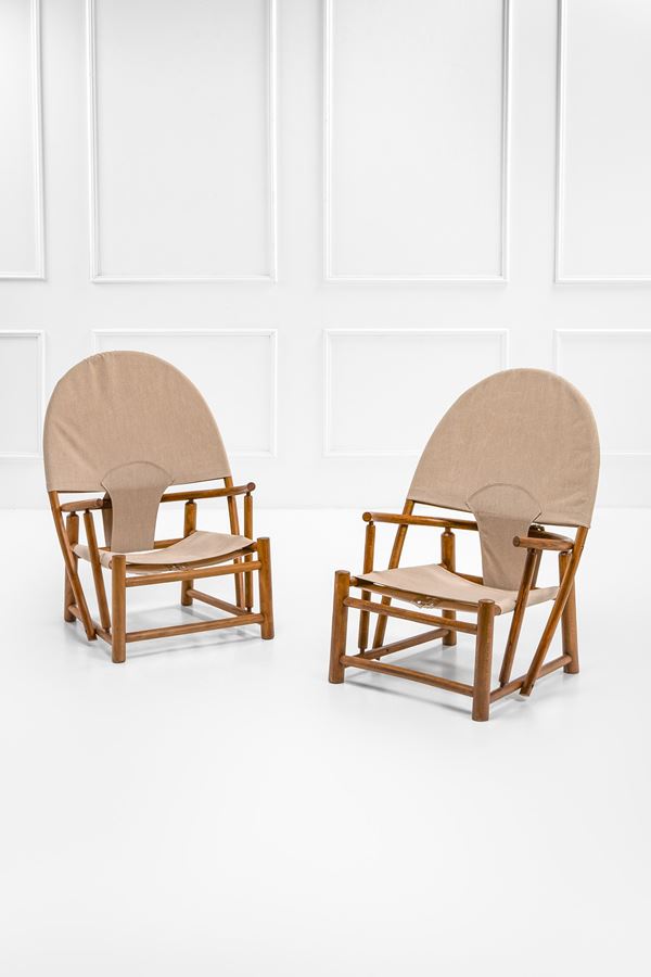 Piero Palange,Werther Toffoloni - Due sedute mod. G23 Hoop Chair