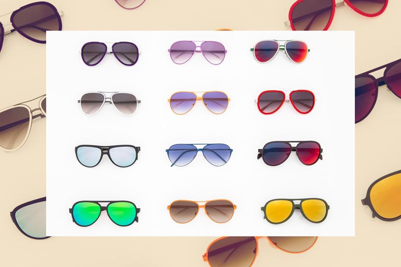 12 Sunglasses Aviator Style